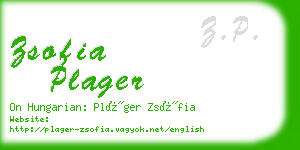 zsofia plager business card
